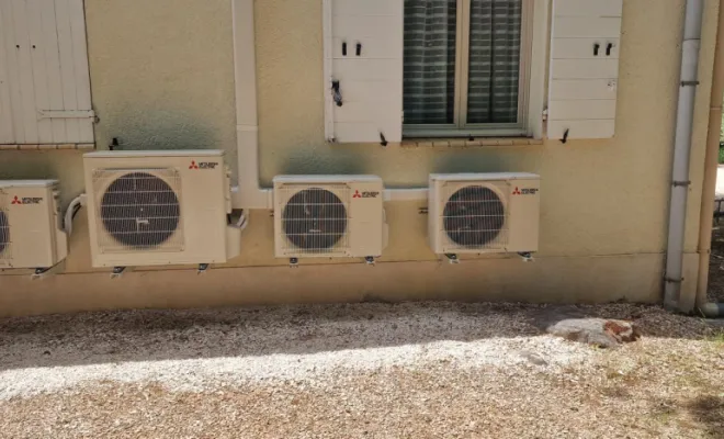 Installation 4 monosplits Mitsubishi sur la commune de Néoules Avec pompes de relevages.